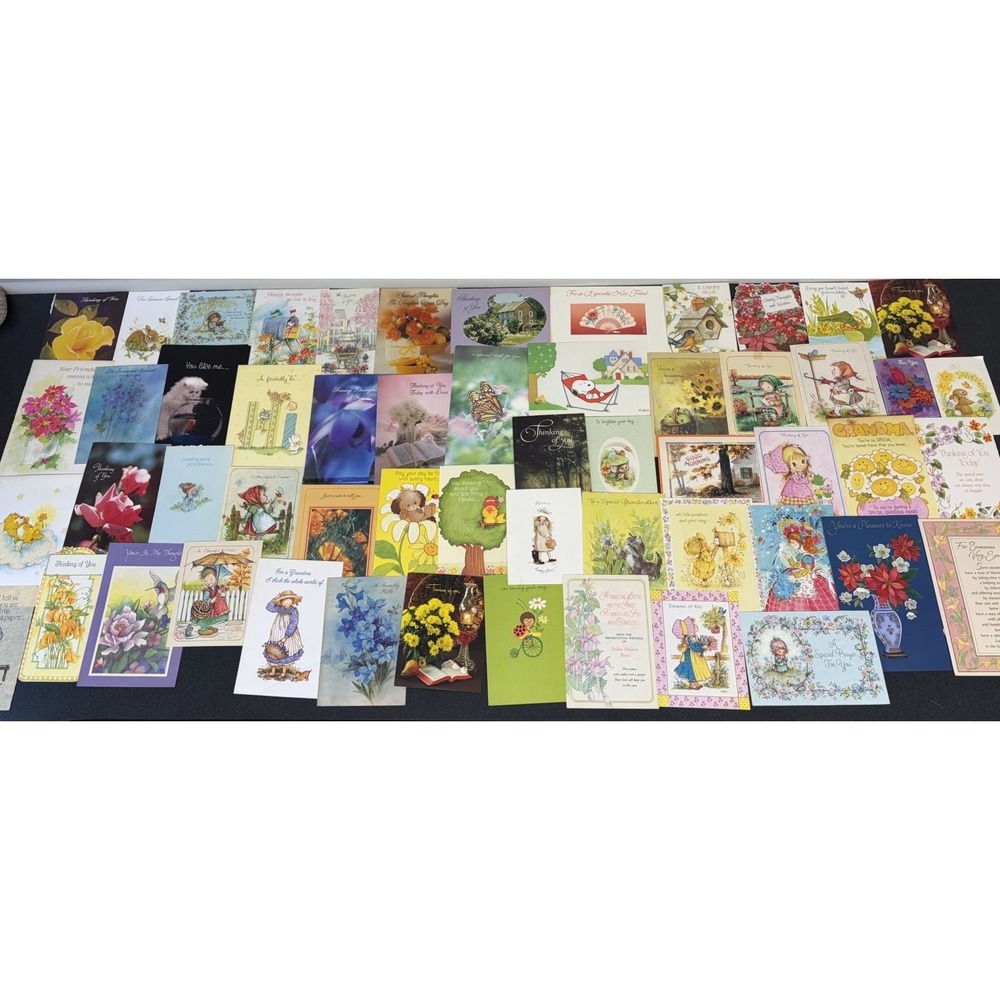 Vintage Thinking of You Cards Fronts ONLY Scrapbooking Crafts Lot of 50+